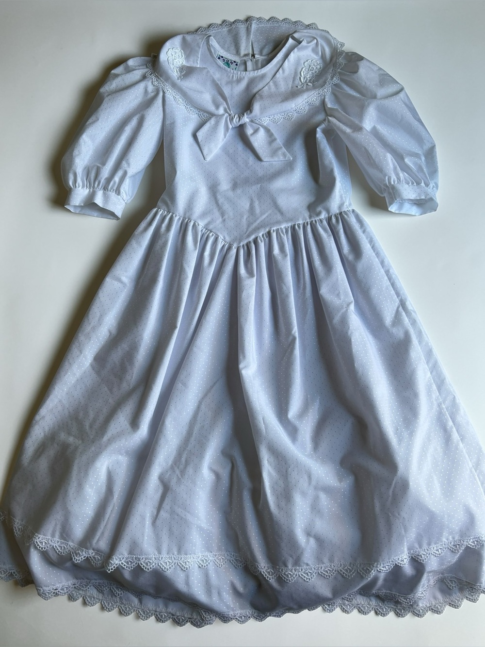 Vintage White Communion Flower Girl Dress Size 12 Canada